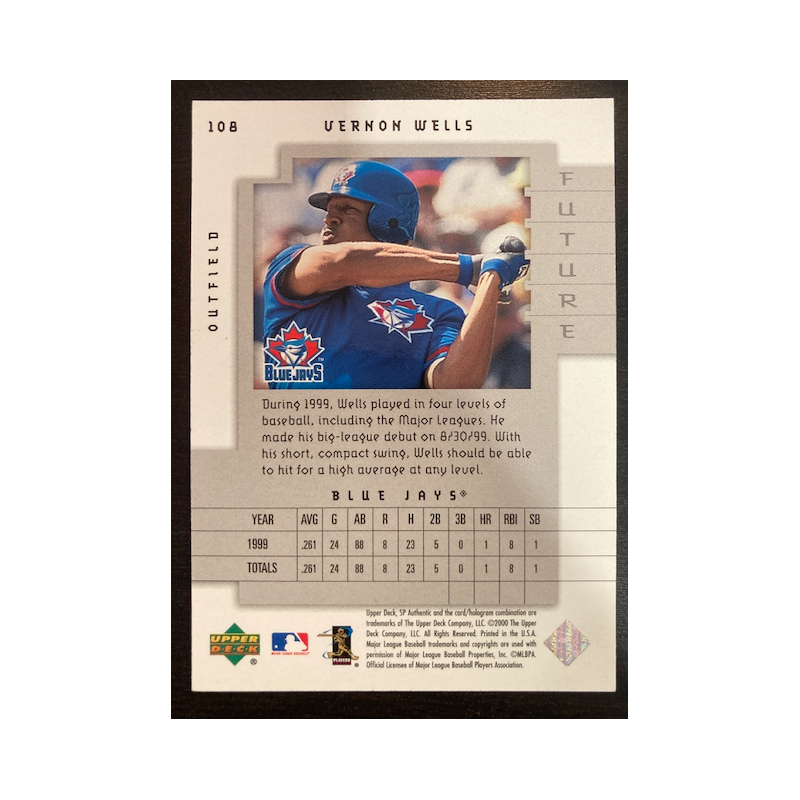 VERNON WELLS 2000 UPPERDECK SP LIMITED FUTURE WATCH 108 80/100