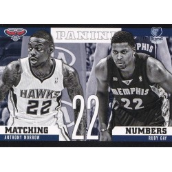 ANTHONY MORROW - RUDY GAY 2012-13 PANINI MATCHING NUMBERS