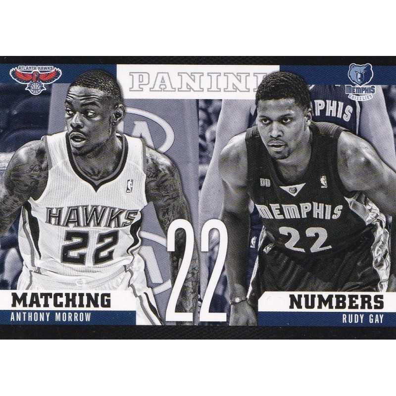 ANTHONY MORROW - RUDY GAY 2012-13 PANINI MATCHING NUMBERS