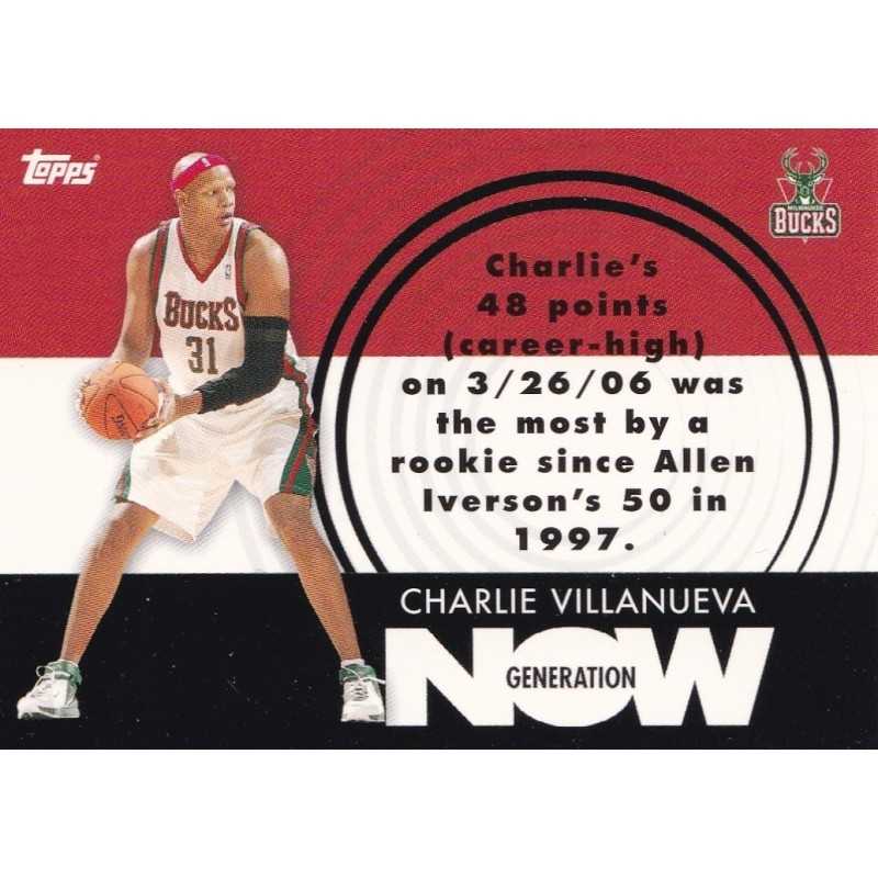 CHARLIE VILLANUEVA 2007-08 TOPPS GENERATION NOW