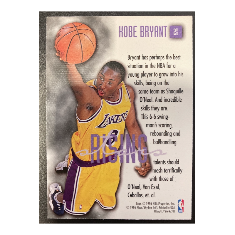 KOBE BRYANT 1996 ULTRA RISING STARS 2 OF 10