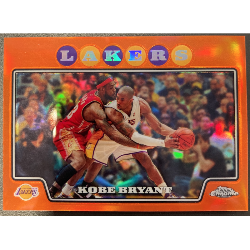 KOBE BRYANT 2008 TOPPS CHROME ORANGE REFRACTOR 264/499