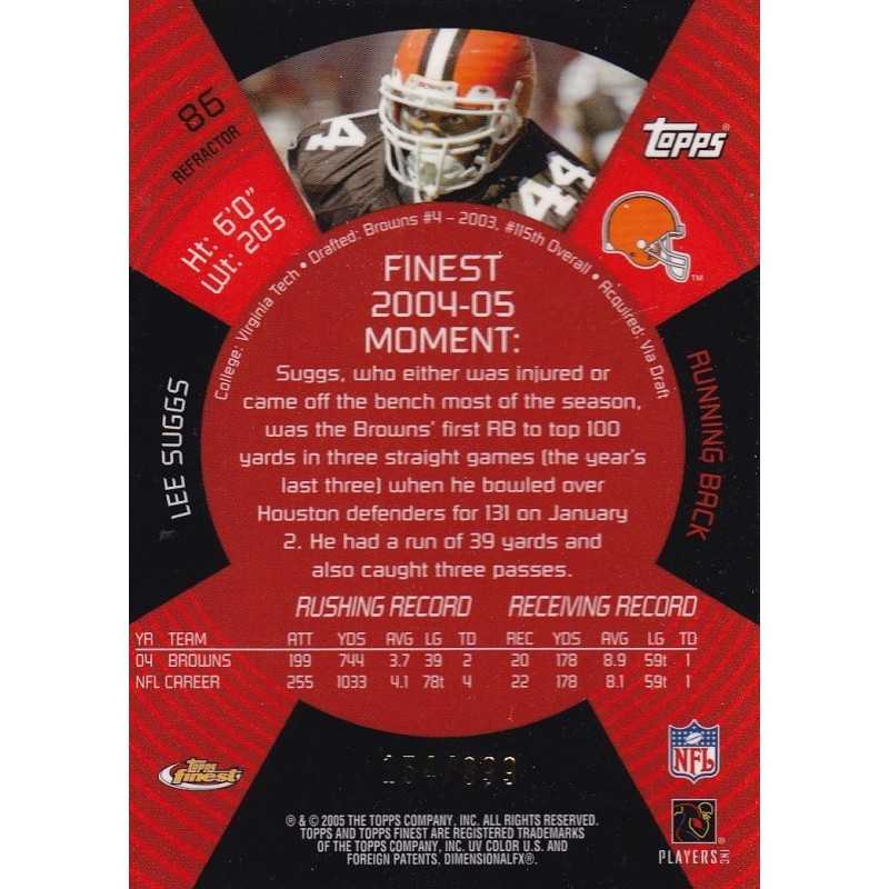 LEE SUGGS 2005 TOPPS FINEST " REFRACTOR " /399