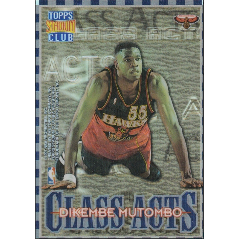 IVERSON / MUTOMBO 1996 TOPPS STADIUM CLUB CLASS ACT REFRACTOR CA10