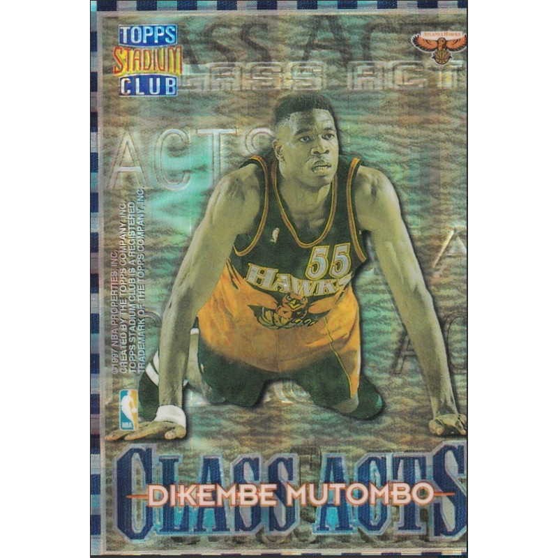 IVERSON / MUTOMBO 1996 TOPPS STADIUM CLUB CLASS ACT ATOMIC REFRACTOR CA10