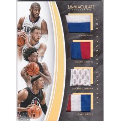 PIERCE / PAUL / GRIFFIN / DA JORDAN 2015 PANINI IMMACULATE QUAD PRIME QM-LAC 04/10