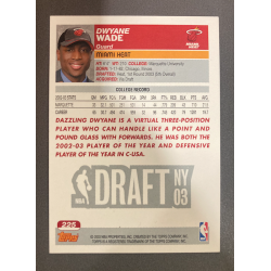 DWYANE WADE 2003 TOPPS COLLECTION 225 RC