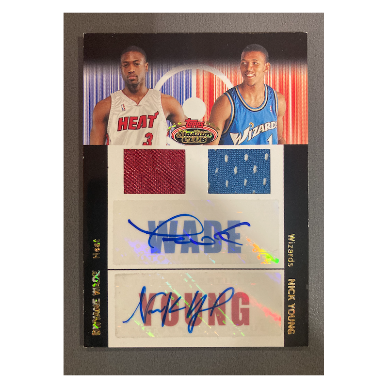 DWYANE WADE / NICK YOUNG 2007 TSC FUTURE FOUNDATION DUAL JERSEYS AUTO 1/1