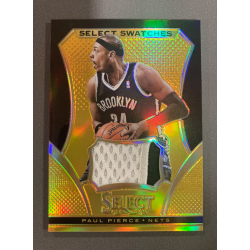 PAUL PIERCE 2013 SELECT SWATCHES PRIZM GOLD 02/10