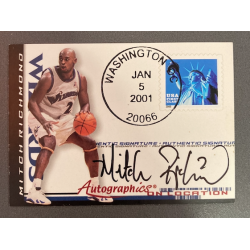 MITCH RICHMOND 2000 FLEER AUTO ON LOCATION - EXMT CONDITION