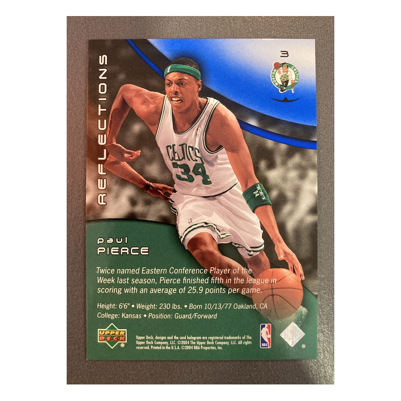 PAUL PIERCE 2003 UD REFLECTION SAPPHIRE 05/10