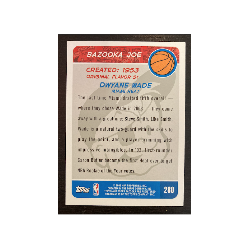 Topps Bazooka 2003 Dwyane top Wade Rookie