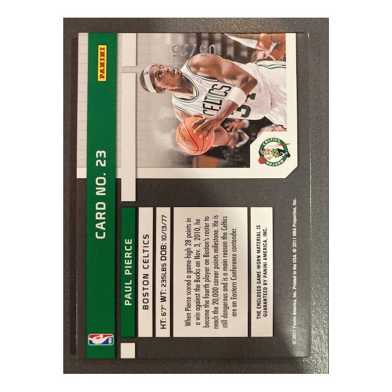 PAUL PIERCE 2010 ABSOLUTE TOOLS OF THE TRADE PATCH 05/25