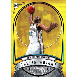 JULIAN WRIGHT 2007-08 BOWMAN STERLING RC " GOLD " REFRACTOR /99