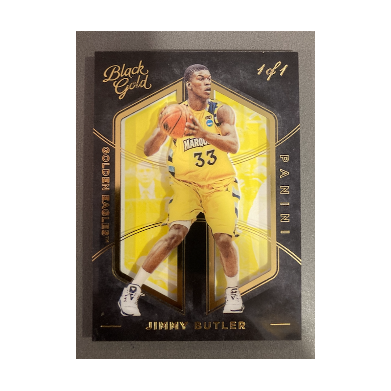 JIMMY BUTLER 2016 PANINI BLACK GOLD COLLEGIATE PRINTING PLATES CYAN 1/1