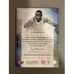 TIM HARDAWAY 2013 UPPERDECK EXQUISITE SIGNATURES 36/65