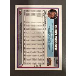 C WEBBER 2006 TOPPS CHROME ORANGE REFRACTOR 92 13/25