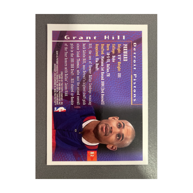 GRANT HILL 1995 TOPPS MYSTERY BORDERLESS REFRACTOR M2