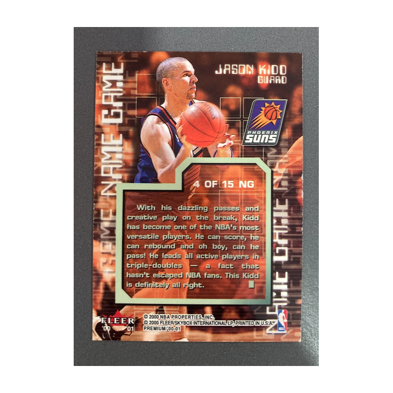 JASON KIDD 2004 FLEER NAME GAME NG4