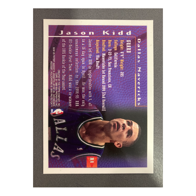 JASON KIDD 1995 TOPPS MYSTERY BORDERLESS SILVER M9