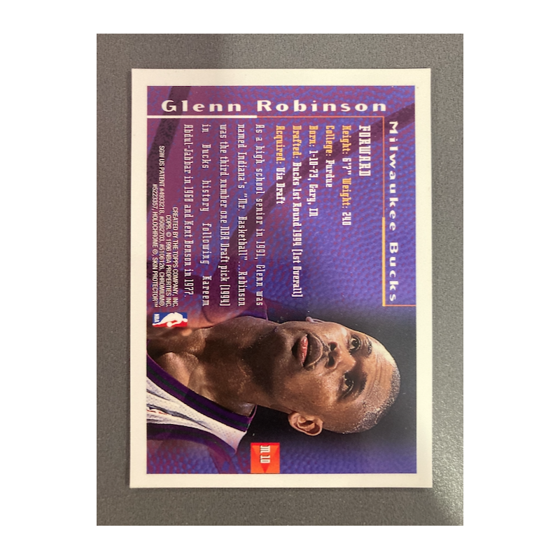 GLENN ROBINSON 1995 TOPPS FINEST MYSTERY BORDERLESS REFRACTOR M10