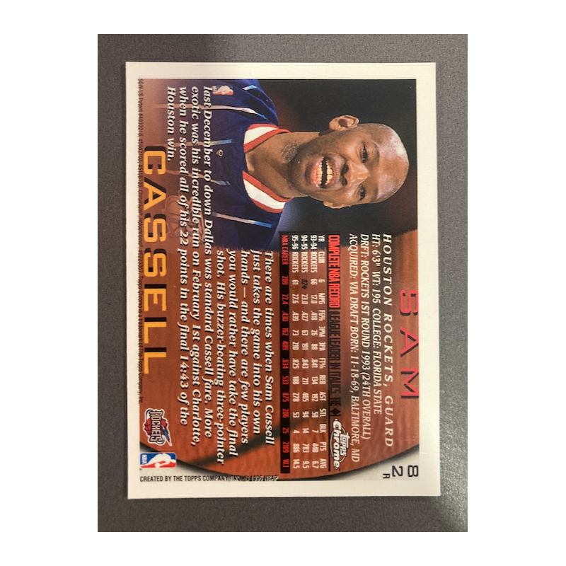 SAM CASSELL 1996 TOPPS CHROME REFRACTOR 82