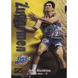 JOHN STOCKTON 1997-98 SKYBOX Z-FORCE ZUPERMEN