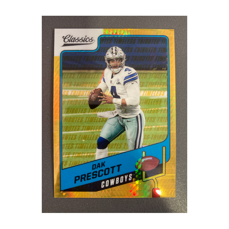 DAK PRESCOTT 2021 PANINI CLASSICS PREMIUM TIMELESS TRIBUTE GOLD /99