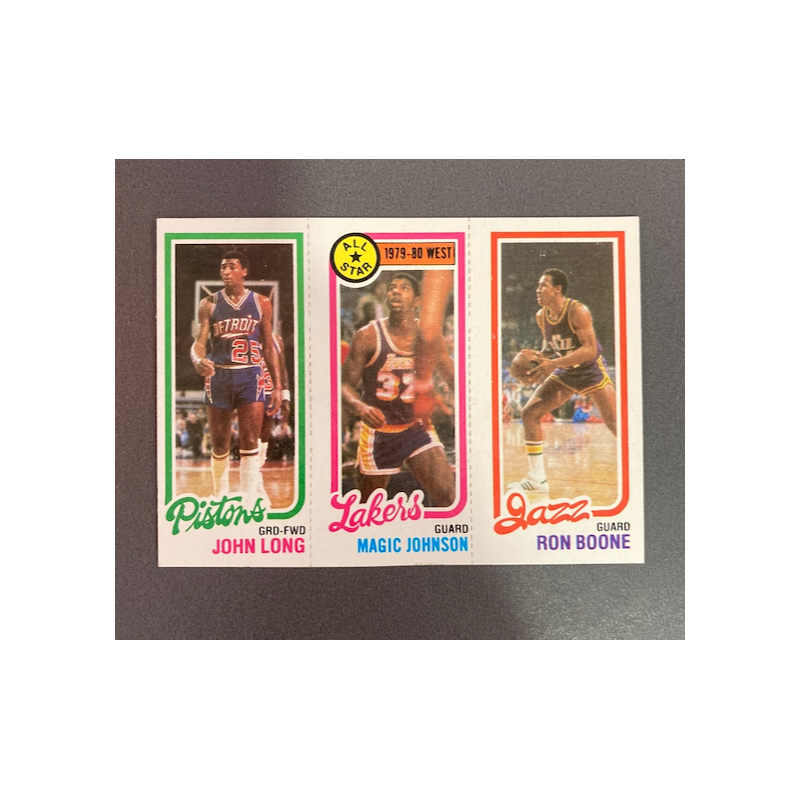 MAGIC JOHNSON / JOHN LONG / RON BOONE 1980 TOPPS 18