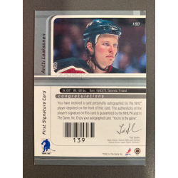 ANTTI LAAKSONEN 2001 BE A PLAYER AUTO 160 - EXMT CONDITION