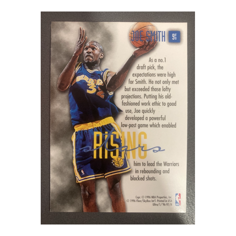 JOE SMITH 1996 ULTRA RISING STARS 9 OF 10
