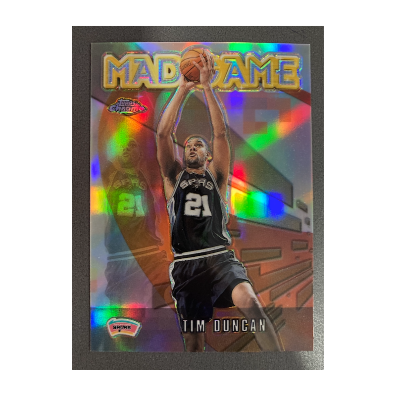 TIM DUNCAN 2001 TOPPS CHROME MADE GAME REFRACTOR MG3