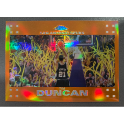 TIM DUNCAN 2007-08 TOPPS CHROME ORANGE REFRACTOR 144/199