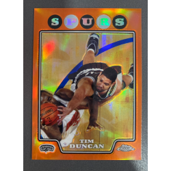 TIM DUNCAN 2007 TOPPS CHROME ORANGE REFRACTOR 414/499