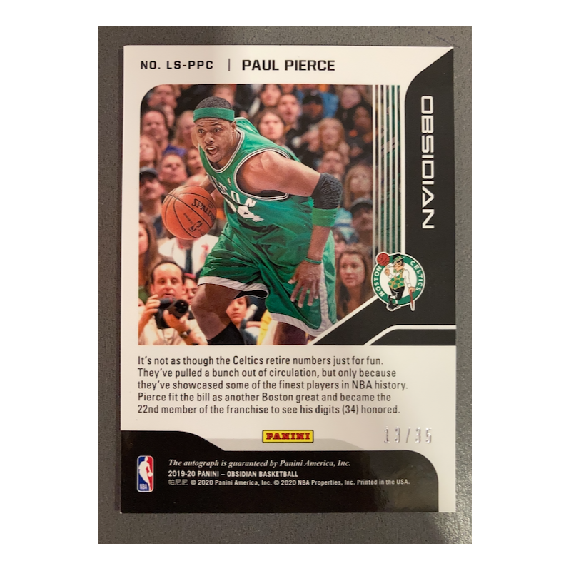 PAUL PIERCE 2019 OBSIDIAN LIGHTING STRIKE AUTO 13/35