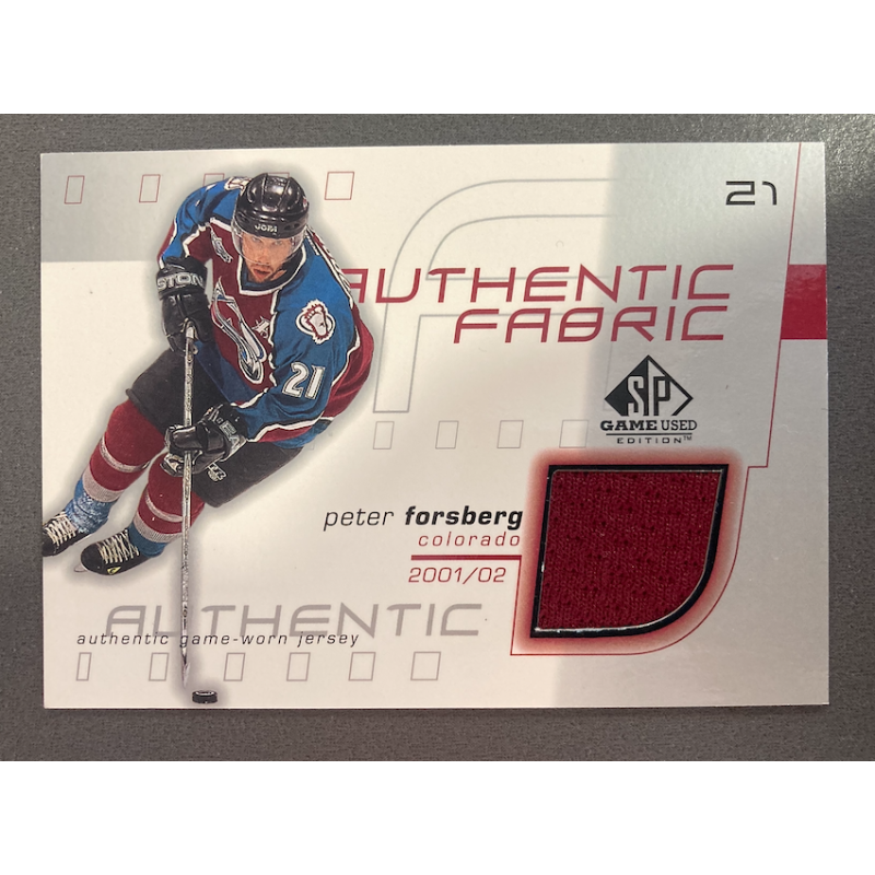 PETER FORSBERG 2001 UPPER DECK SP GAME USED JERSEY