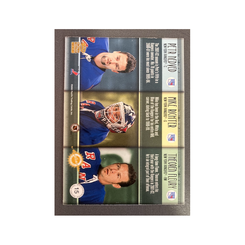 NEDVED / RICHTER / FLEURY 2002 PACIFIC CROWN ROYALE TRIPLE JERSEY 15