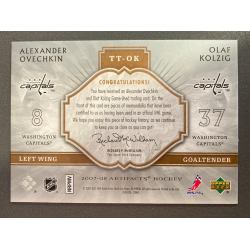 ALEXANDER OVECHKIN / OLAF KOLZIG 2007 ARTIFACTS TUNDRA TANDEM JERSEY 81/125