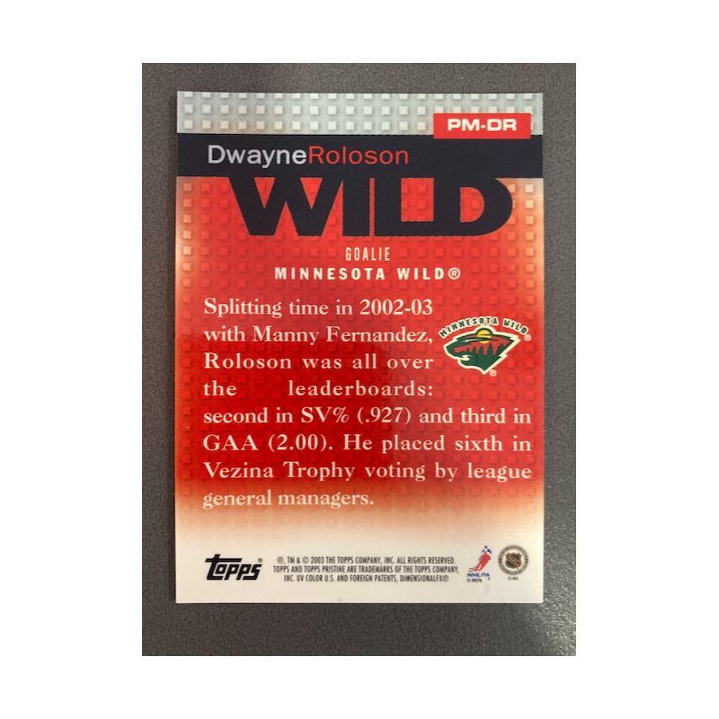 DWAYNE ROLOSON 2003 TOPPS PRISTINE MINI PM-DR