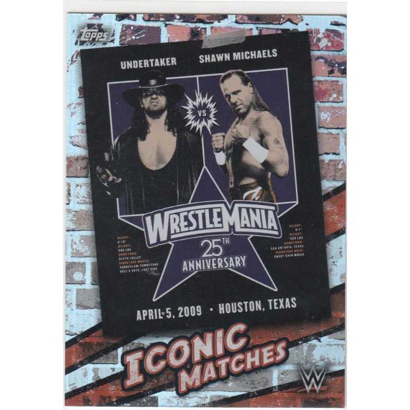 UNDERTAKER vs SHAWN MICHAELS 2021 WWE TOPPS SUPERSTAR ICONIC MATCHES - MA8