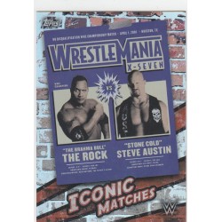 THE ROCK vs STEVE AUSTIN 2021 WWE TOPPS SUPERSTAR ICONIC MATCHES - MA7