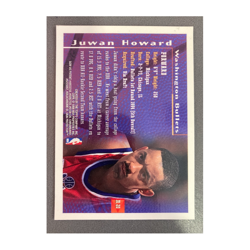 JUWAN HOWARD 1995 TOPPS MYSTERY BORDERLESS REFRACTOR M20