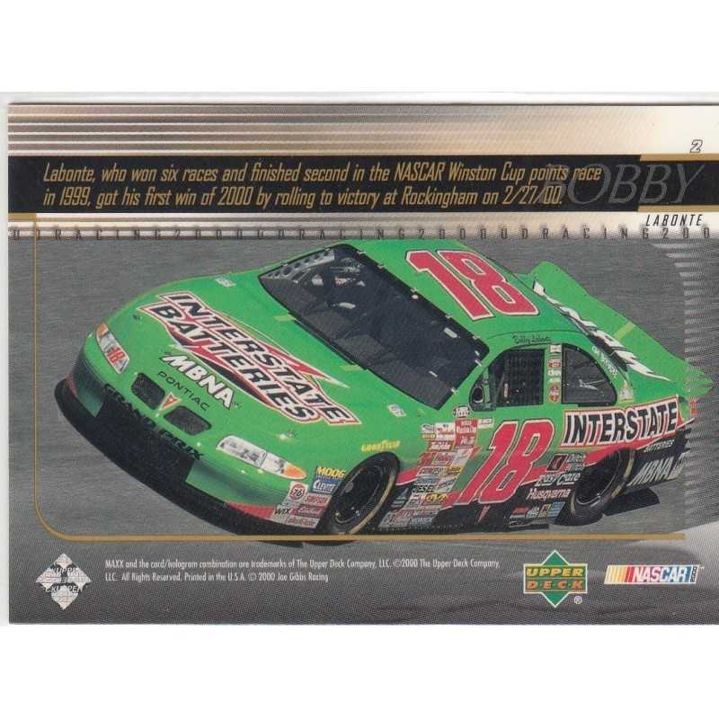 BOBBY LABONTE 2000 UPPER DECK RACING - 2