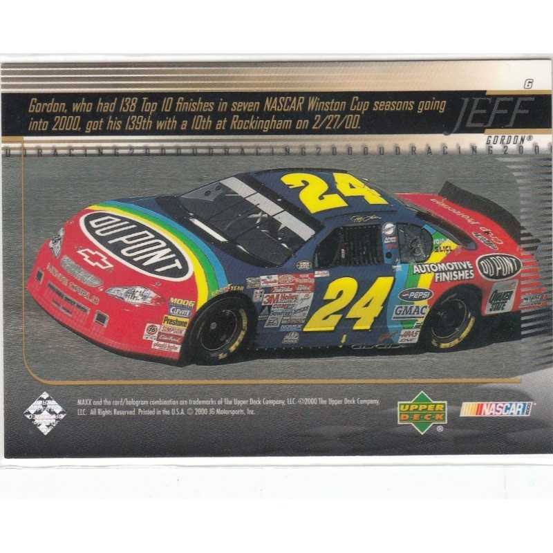 JEFF GORDON 2000 UPPER DECK RACING - 6