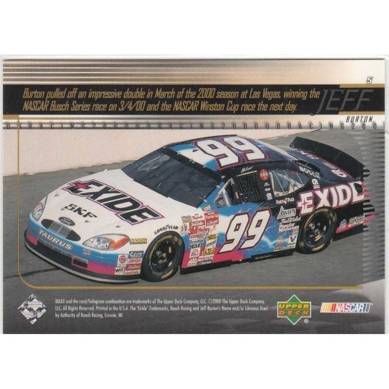JEFF BURTON 2000 UPPER DECK RACING - 5