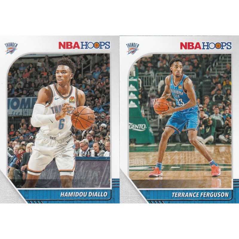 LOT DE 2 CARTES OKLAHOMA ITY THUNDER 2019-20 PANINI NBA HOOPS