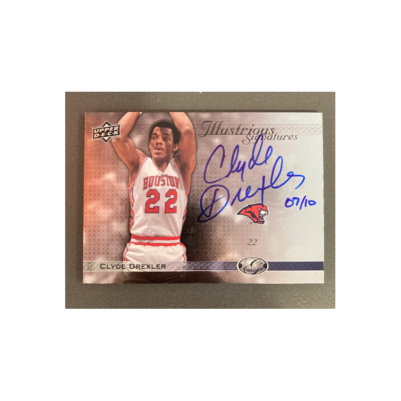 CLYDE DREXLER 2011 UPPER DECK ILLUSTRIOUS SIGNATURES 07/10