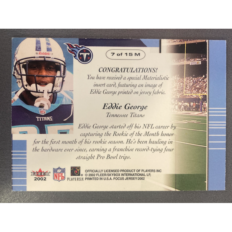 EDDIE GEORGE FLEER FOCUS MATERIALISTIC 7 OF 15