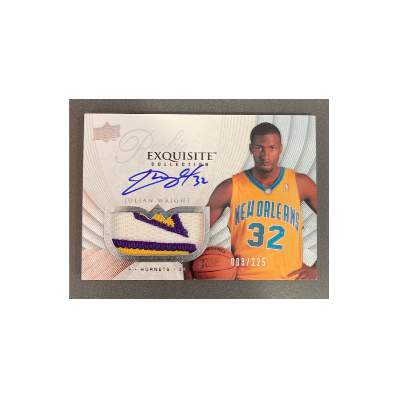 JULIAN WRIGHT 2007-08 EXQUISITE ROOKIE PATCH AUTO /225