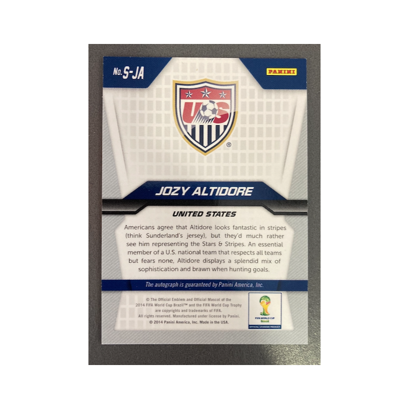JOZY ALTIDORE 2014 PANINI PRIZM WORLD CUP AUTO
